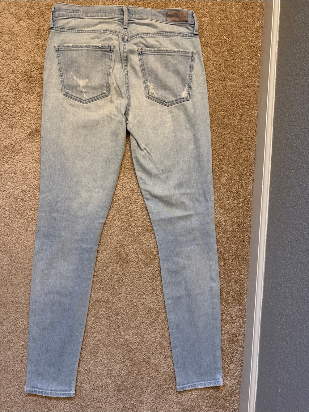 Agolde Sophie Light Wash Skinny Jeans with Pink Patch Size 27 - Picture 11 of 12